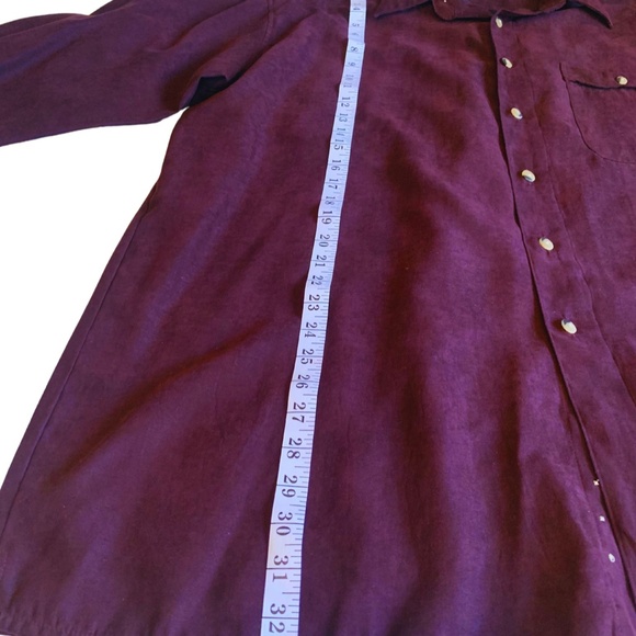 Hathaway Mens Faux Suede Button Down - Picture 6 of 6